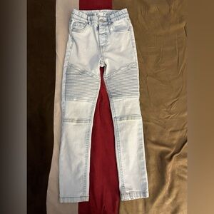 Boys Light Blue Moto Jeans
